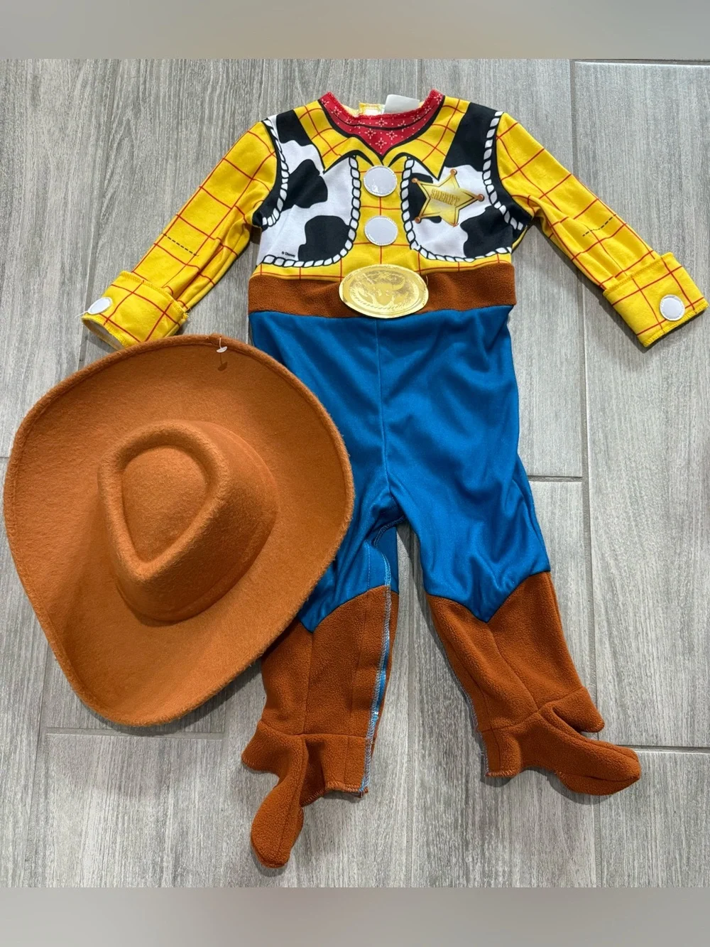 Disney Woody-Inspired Cowboy Costume - Yellow, Blue, Brown